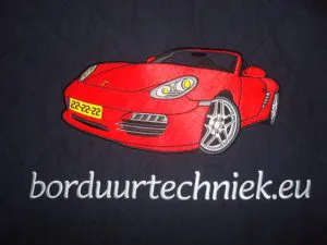 Ruglogo van rode auto