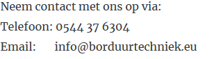 Contact informatie